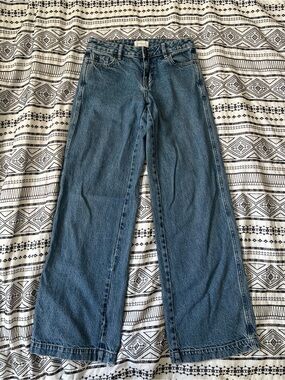 Wide-Leg Low-Rise Jeans in Classic Blue Pacsun